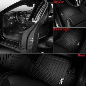 img 1 attached to 🚗 2020-2021 Mercedes Benz CLA Class 3W Floor Mats, TPE All Weather Custom Fit Floor Liner, Full Set TPE All-Weather Custom Fit Car Liners for Benz CLA, Black