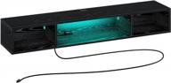 enhance your living space with rolanstar's wall mounted tv stand featuring rgb lights and power outlet. logo