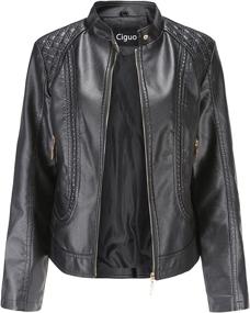 img 3 attached to Womens Trendy Leather Jacket Fashion Women's Clothing ~ Coats, Jackets & Vests