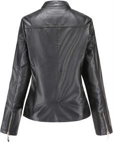 img 2 attached to Womens Trendy Leather Jacket Fashion Women's Clothing ~ Coats, Jackets & Vests