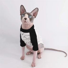 img 2 attached to 🐱 Sphynx Hairless Cat T-Shirts: Cute and Breathable Summer Cotton Tops with Milk Bottle Pattern for Cats & Small Dogs - XL Size (9-12.1 lbs)