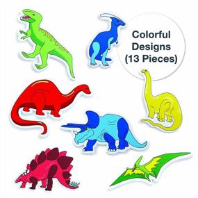 img 3 attached to Let Your Child'S Imagination Soar With Edushape'S Dinosaur Magic Creations Foam Sticker Bath Play Set - Create Endless Scenes With Wet And Stick Foam Pieces!