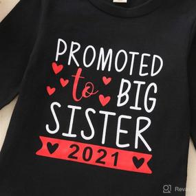 img 2 attached to 2021 Baby Girl Big Sister Letter Print Clothes | Outfit T-Shirt Top Blouse Shirts