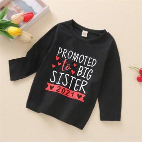 img 3 attached to 2021 Baby Girl Big Sister Letter Print Clothes | Outfit T-Shirt Top Blouse Shirts