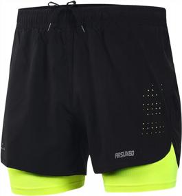 img 4 attached to ARSUXEO Men'S Running Shorts 2 In 1 - Active Training & Comfort