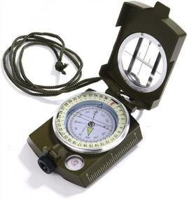 img 4 attached to Military Lensatic Sighting Compass Waterproof For Outdoor Activities - GWHOLE