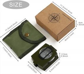img 3 attached to Military Lensatic Sighting Compass Waterproof For Outdoor Activities - GWHOLE