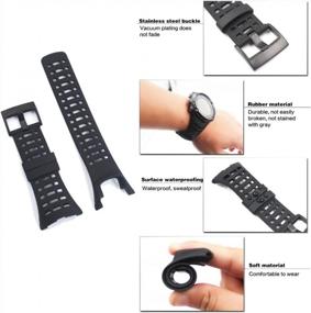 img 1 attached to Picowe 2018 New Suunto Watch Band Strap, Soft Rubber Watchbands Replacement Kits, Watch Accessories For Suunto Ambit 1/2/2S/2R/3Sport/3Run/3PEAK