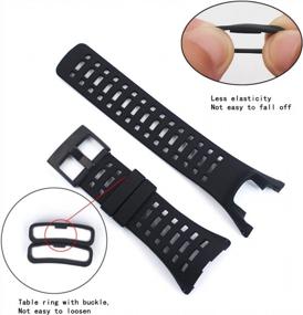 img 2 attached to Picowe 2018 New Suunto Watch Band Strap, Soft Rubber Watchbands Replacement Kits, Watch Accessories For Suunto Ambit 1/2/2S/2R/3Sport/3Run/3PEAK