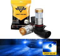 🔵 auxbeam 9005/9006/h10/9145 led fog light bulbs, 8000k deep blue 20w plug & play 9045/9040/9140 led bulbs, 1860 smd chips 12v led daytime running light (drl) bulb, constant non-polarity, pack of 2 логотип