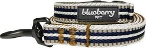 img 1 attached to 8 Colors Multi-Colored Stripe Dog Leashes with 3M Reflective Technology - Blueberry Pet