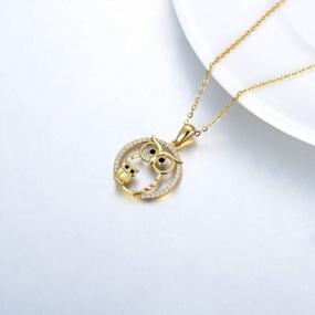 img 2 attached to Mother And Child Necklace: Stunning 14K Solid Gold Pendant With 5 Unique Styles - A Gift From Daughter For Mother'S Day And Beyond