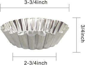 img 1 attached to MYStar Set Of 20 Fluted Non-Stick Tart Molds - Perfect For Mini Pies And Tarts!