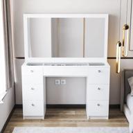 boahaus venus modern white vanity table, for bedroom logo