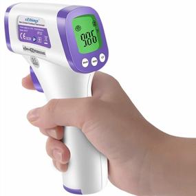 img 3 attached to EZthings Heavy Duty LCD Display Non-Contact Infrared Forehead Thermometer For Medical Offices, Hospitals (White, Heavy Duty)