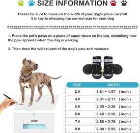 img 2 attached to 🐾 Durable Dog Boots for Hiking and Hot Pavement - Adjustable, Non-Slip, Reflective Paw Protectors by Bowite