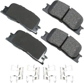 img 1 attached to Akebono ACT885 Proact Ultra Premium Ceramic Disc Brake Pad Kit: Superior Performance in Grey