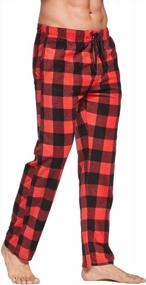 img 2 attached to CYZ Fleece Pajama Black Plaid Men's Clothing in Sleep & Lounge