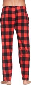 img 1 attached to CYZ Fleece Pajama Black Plaid Men's Clothing in Sleep & Lounge