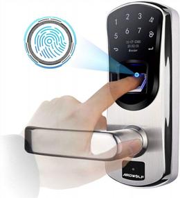 img 4 attached to Ardwolf A60 Fingerprint Door Lock - Keyless Entry + Biometric Autolock, 304 Stainless Steel Design For Smart Home Security