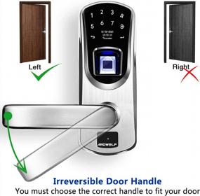 img 3 attached to Ardwolf A60 Fingerprint Door Lock - Keyless Entry + Biometric Autolock, 304 Stainless Steel Design For Smart Home Security