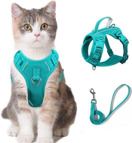 img 4 attached to 🐱 Escape-Proof Cat Harness and Leash Set with ID Tag Pocket for Secure Walking - Perfect for Small and Large Cats, Kittens