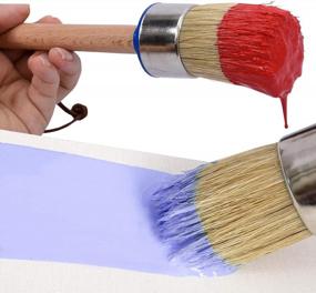 img 2 attached to Upgrade Your DIY Game With A Premium 3 Piece Chalk Paint Brush Set For Furniture And Home Decor
