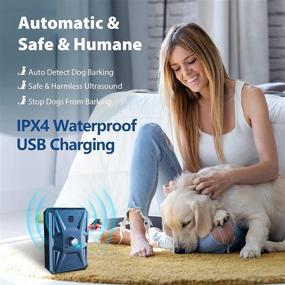 img 3 attached to 🐶 Ultrasonic Dog Barking Control Device: Rechargeable, 33 Ft Range, 3 Levels, Safe & Effective Anti-Bark Training Tool for Indoor/Outdoor Use