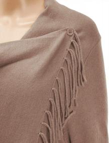 img 1 attached to Fringe Fashion: Women'S Cozy Cardigans With Cowl Necks - Regular And Plus Sizes Available