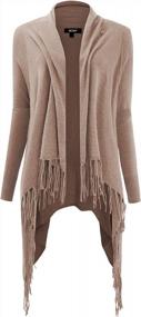 img 4 attached to Fringe Fashion: Women'S Cozy Cardigans With Cowl Necks - Regular And Plus Sizes Available