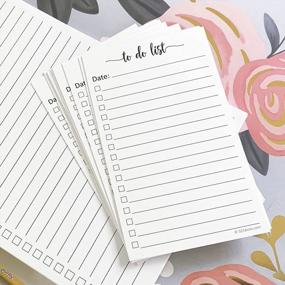 img 1 attached to Set Of 100 Vertical To-Do List Cards By 321Done - 3" X 5" Double-Sided Notecards With Date Checklist - Made In USA With Thick Card Stock And Simple Script Design