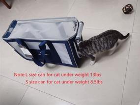 img 3 attached to 🐾 go-done 18L/21L Portable Mesh Carrying Bag: Ideal Hand Bag for Cats, Small Dogs (<11lbs), Rabbits, and Small Pets - Easy Travel Pet Carrier