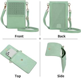 img 1 attached to Легкий кошелек для телефона через плечо из искусственной кожи для женщин - плечевой кошелек и сумка для оптимизированного удобства