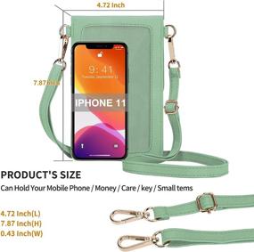 img 3 attached to Lightweight PU Leather Crossbody Phone Purse For Women - Shoulder Wallet And Case Bag For Optimized Convenience