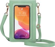 lightweight pu leather crossbody phone purse for women - shoulder wallet and case bag for optimized convenience logo