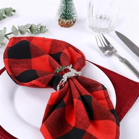 img 1 attached to Sparkle And Shine With Stunning Deer Napkin Rings - Ideal For Holiday Gatherings And Special Occasions!