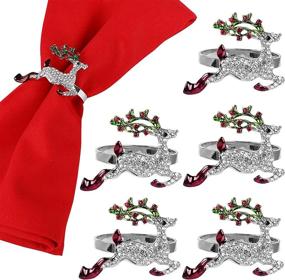 img 4 attached to Sparkle And Shine With Stunning Deer Napkin Rings - Ideal For Holiday Gatherings And Special Occasions!