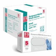 basic medical blue nitrile exam gloves - latex-free & powder-free - ngpf-7001(case of 1,000), small logo