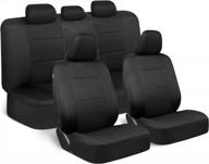 upgrade your ride with bdk polypro car seat covers - full set in solid black for ultimate style and protection logo