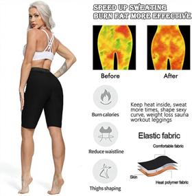 img 3 attached to Maximize Your Workout Results With STARBILD Women Sauna Sweat Pants: High-Waist Thermo Body Shaper Leggings