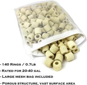 img 2 attached to 🔬 140 Ceramic Filter Media Rings by Reefing Art - Optimal Biological Aquarium Filtration Support, 0.7lb