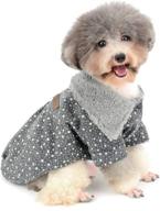 winter coat for small dogs and cats - zunea snowflake fleece lined warm jacket puppy apparel with thick cotton sweatshirt - please choose size carefully, as this style runs small logo