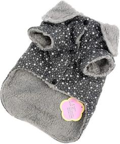 img 1 attached to Winter Coat for Small Dogs and Cats - Zunea Snowflake Fleece Lined Warm Jacket Puppy Apparel with Thick Cotton Sweatshirt - Please Choose Size Carefully, as This Style Runs Small