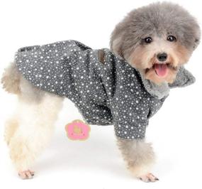 img 3 attached to Winter Coat for Small Dogs and Cats - Zunea Snowflake Fleece Lined Warm Jacket Puppy Apparel with Thick Cotton Sweatshirt - Please Choose Size Carefully, as This Style Runs Small