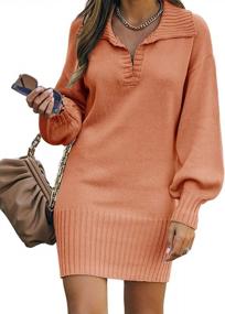 img 4 attached to Get Cozy And Chic With BerryGo'S Women'S Turtleneck Long Sweater Dress