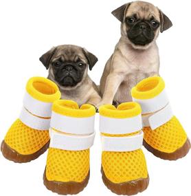 img 4 attached to LETSQK Breathable Booties Adjustable Protectors Dogs