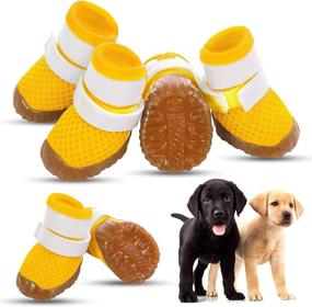 img 3 attached to LETSQK Breathable Booties Adjustable Protectors Dogs