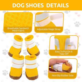 img 1 attached to LETSQK Breathable Booties Adjustable Protectors Dogs