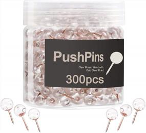 img 4 attached to Clear Push Pins For Bulletin Board - MROCO 300 Count 1/3 Inch Cork Board Tacks For Decoration, Crafting, And Fabric Marking