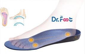 img 1 attached to Full Support Orthotic Insoles - Correct Flat Feet, Over-Pronation, And Fallen Arches - Dr. Foot (Extra Small - Women'S 4.5-6, Men'S 3.5-5)